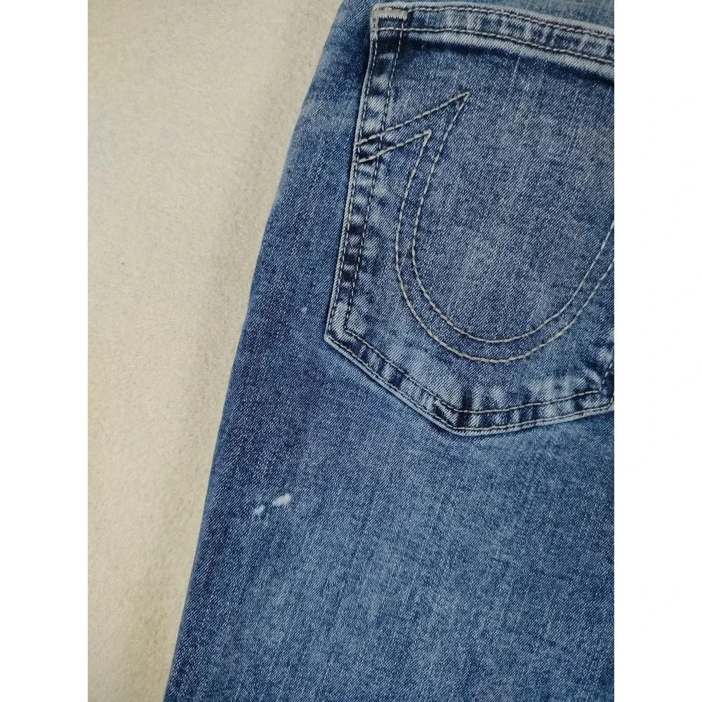 True Religion Rocco‎ Jeans Mens 30x32 Light Wash Blue Relaxed Skinny Denim